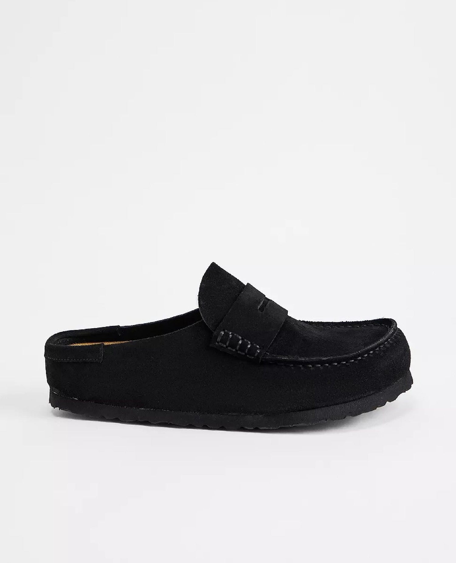 Naples Slide Loafer Suede Black