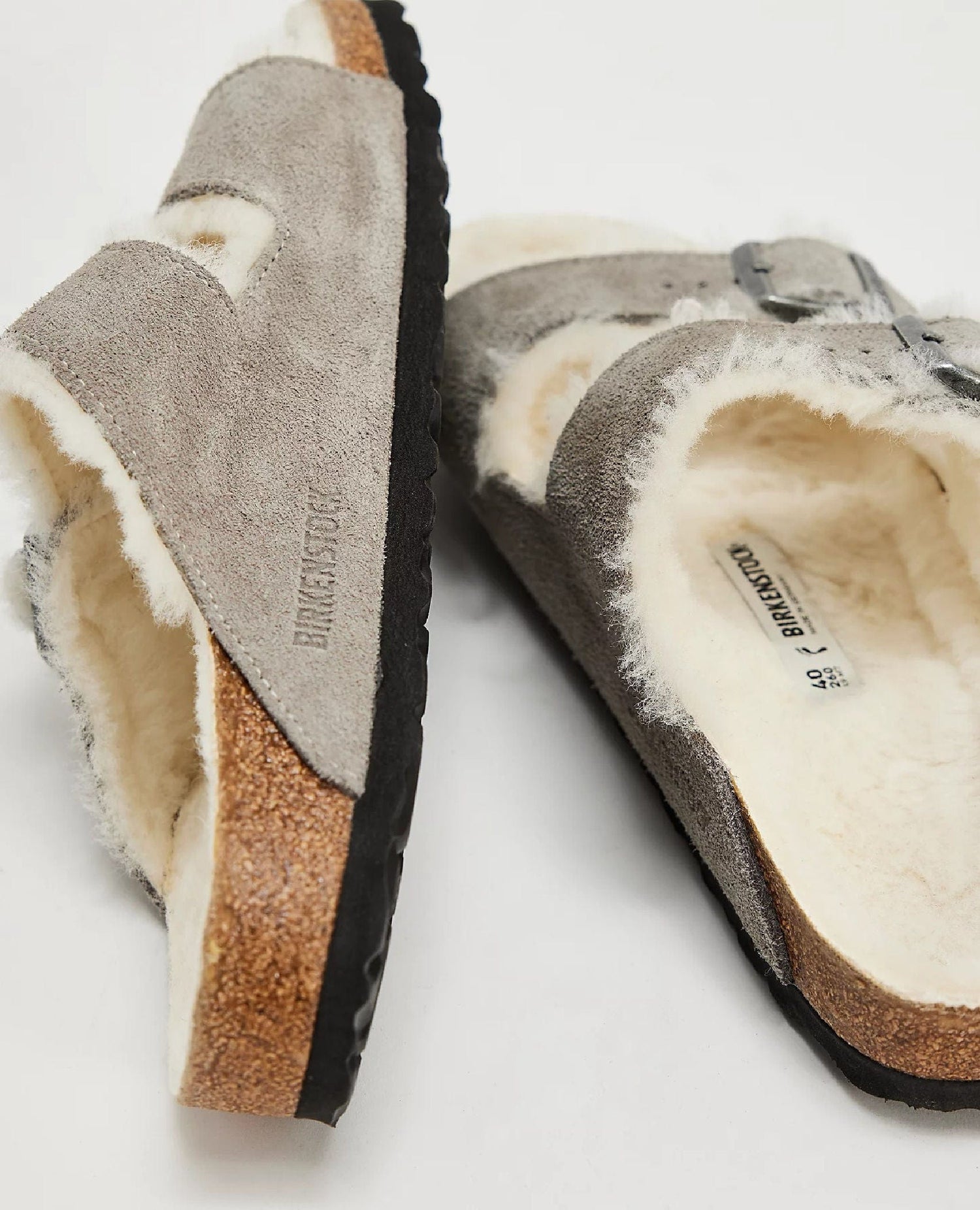Birkenstock Arizona Shearling Stone Coin