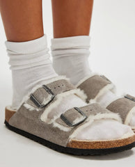 Birkenstock Arizona Shearling Stone Coin