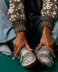 Birkenstock Arizona Shearling Stone Coin