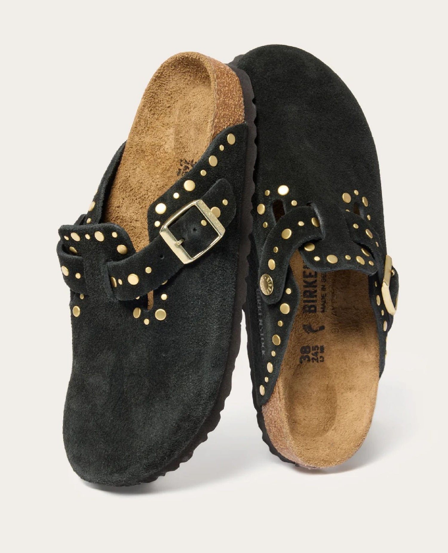 Boston Rivet Suede Black