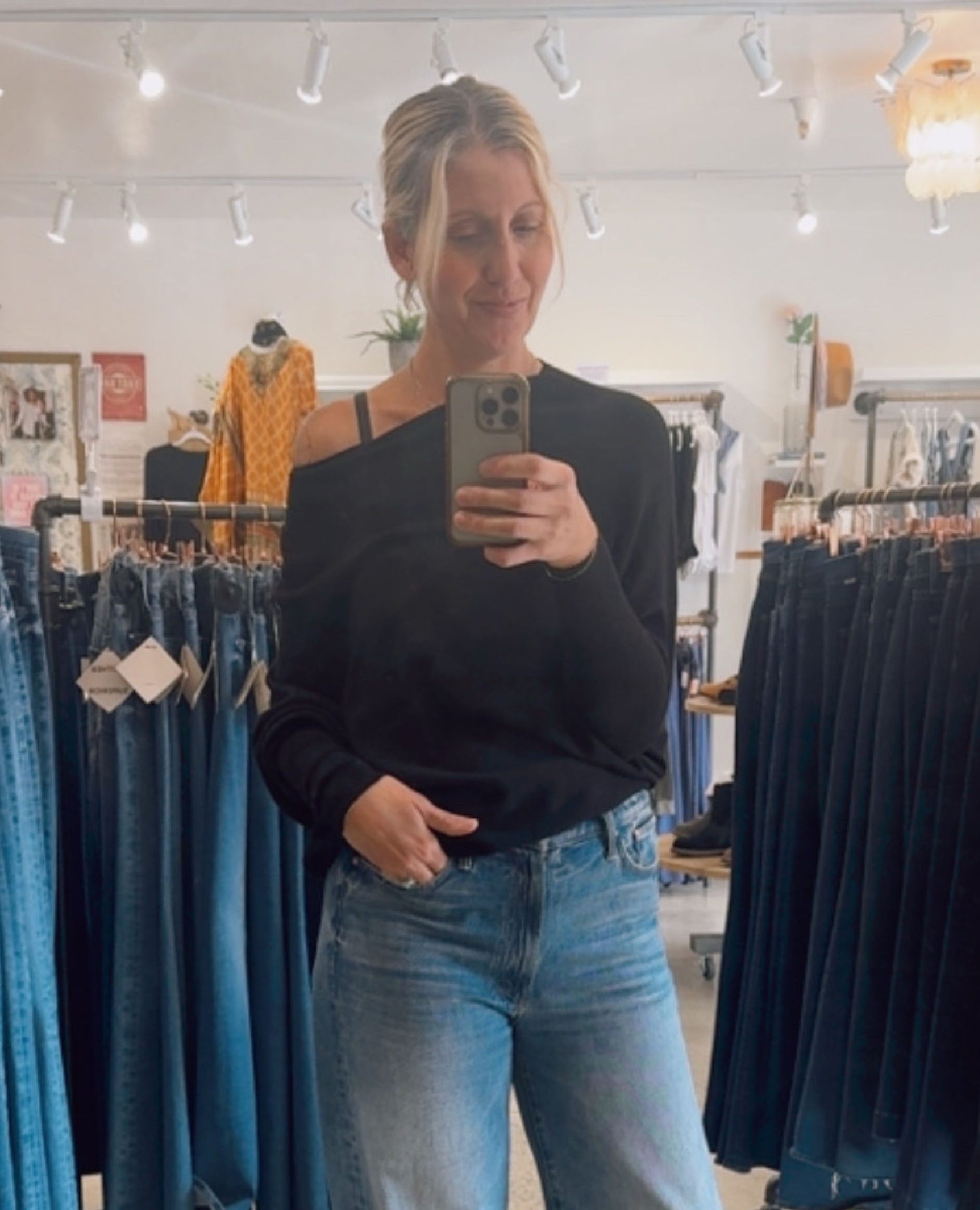 Black Asymmetric Sweater