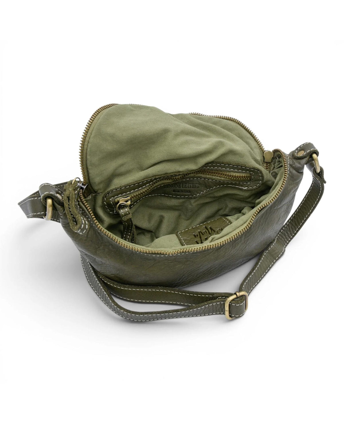 Avery Mini Leather Crossbody Olive