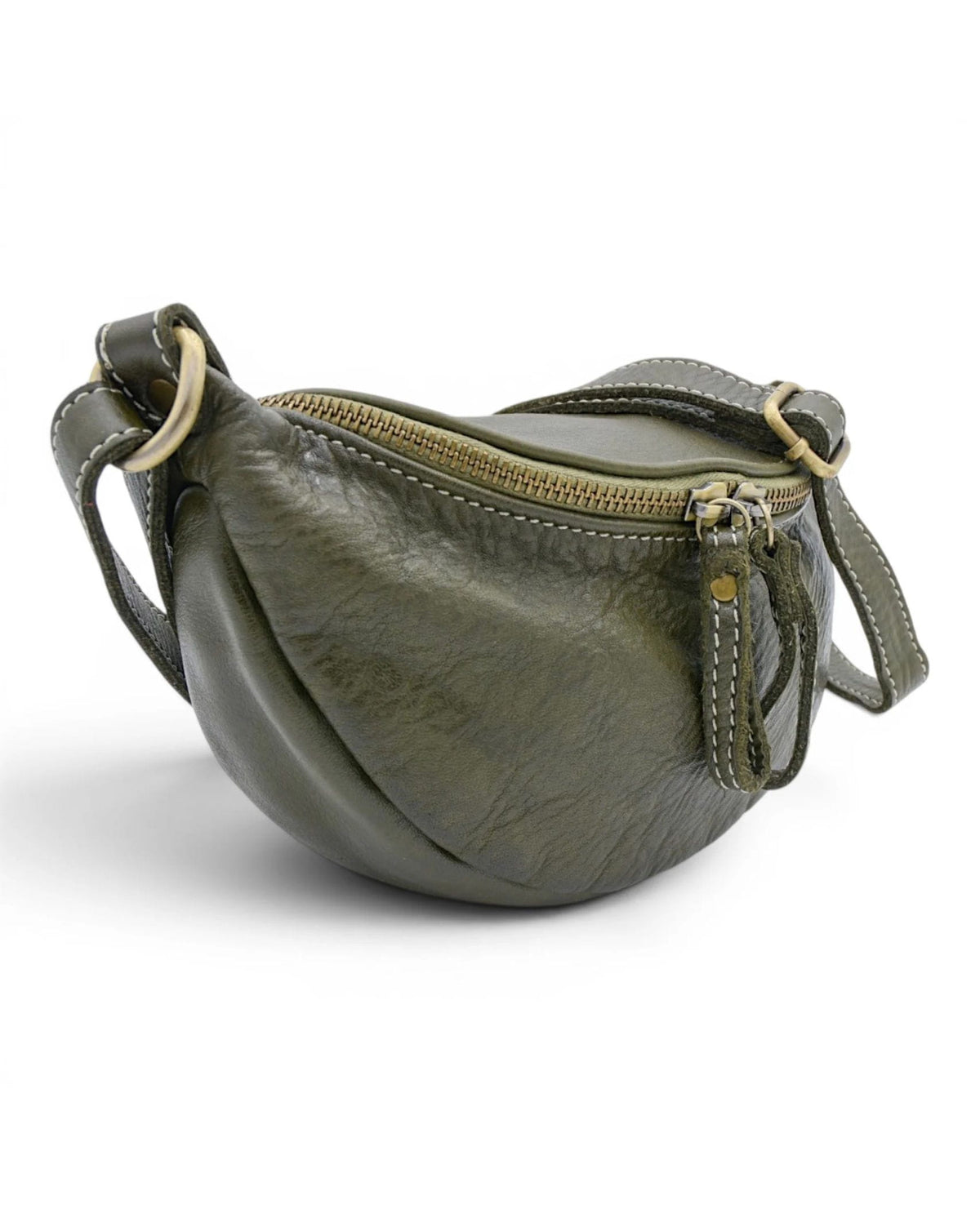 Avery Mini Leather Crossbody Olive