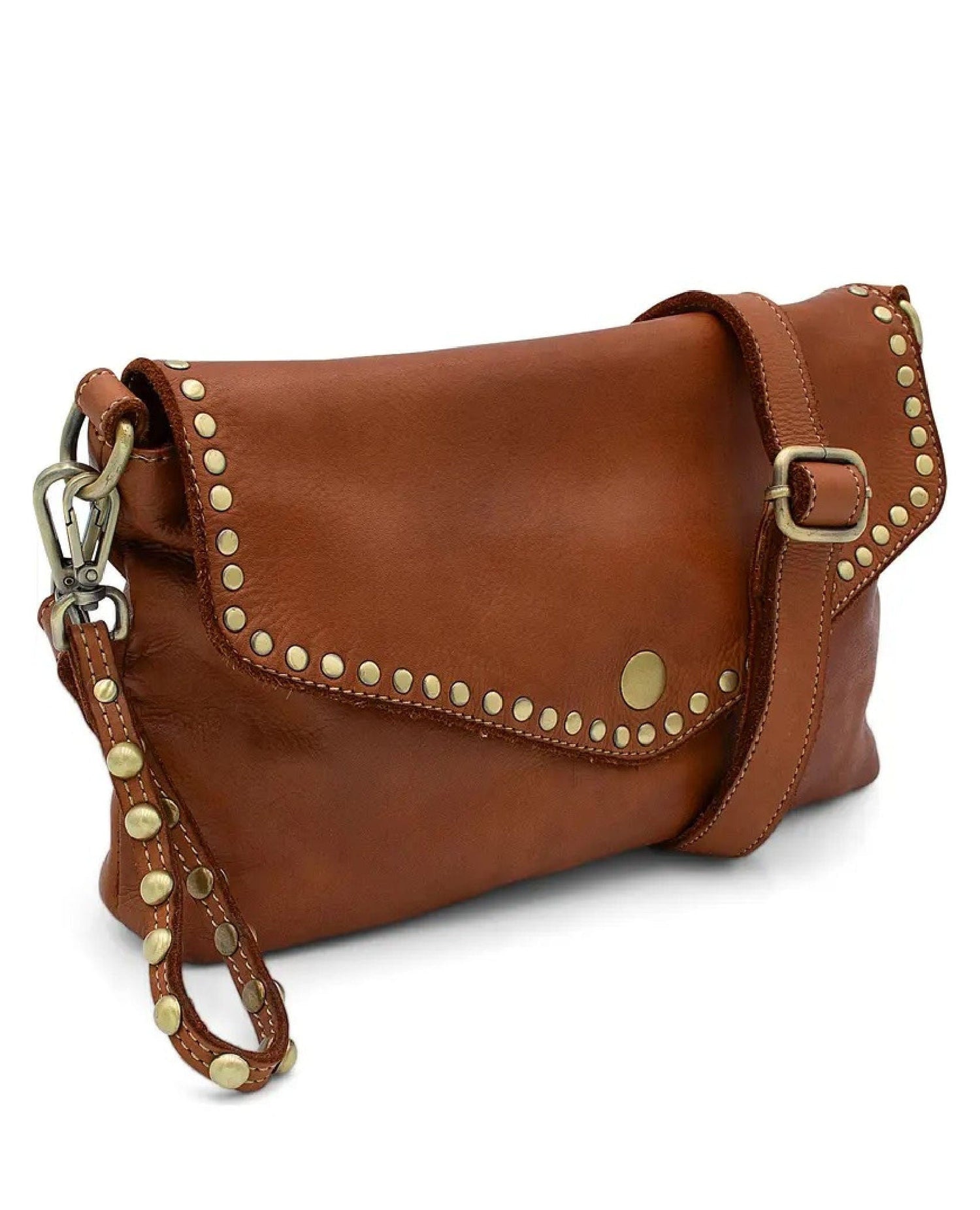 Bolsa Nova Aria Crossbody Cognac