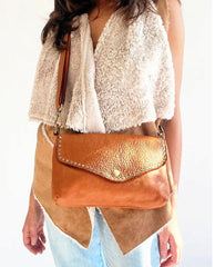 Bolsa Nova Aria Crossbody Cognac