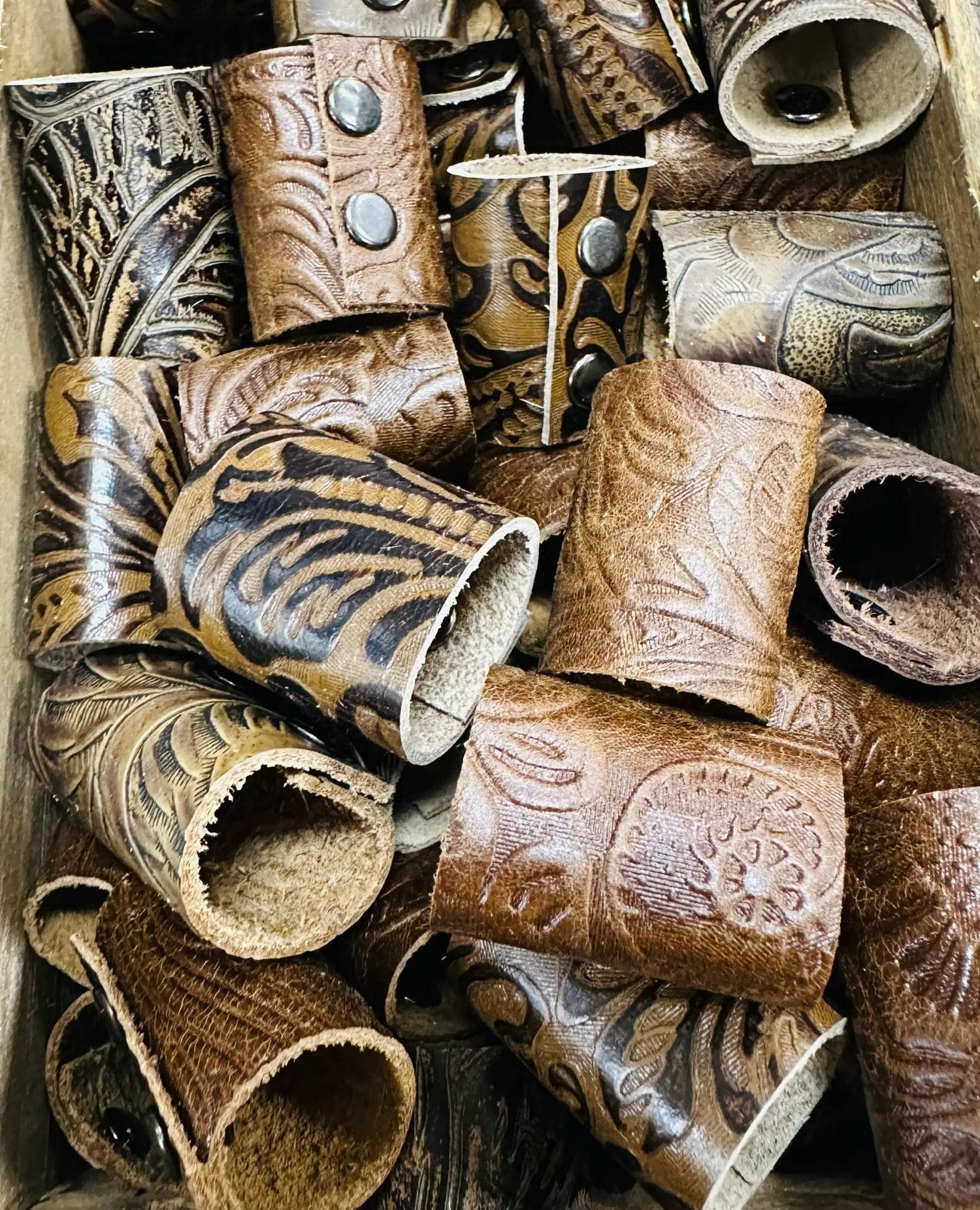 Genuine Leather Bandana Slide