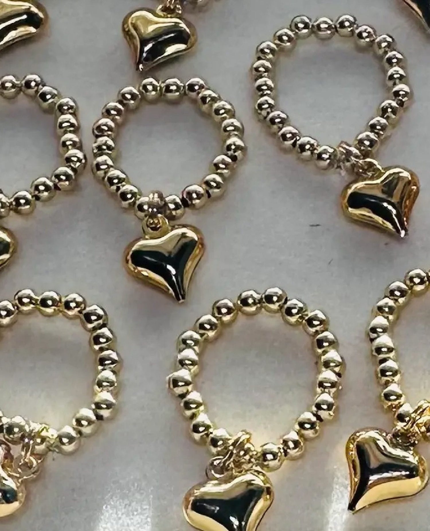 Gold Heart Bandana Charm