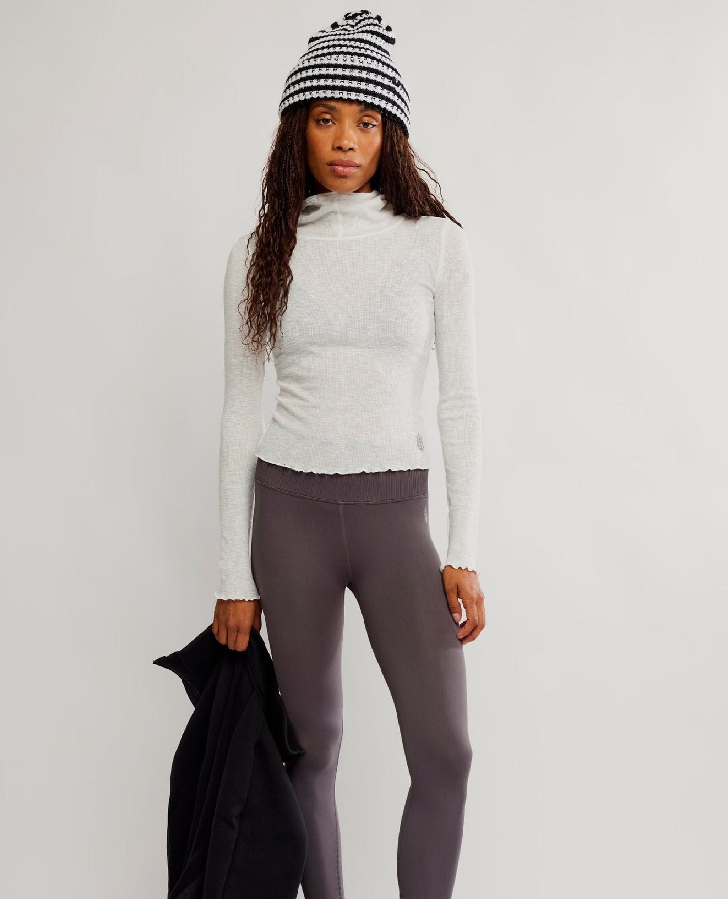 Breathe Easy Long Sleeve Pullover in White