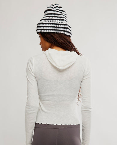 Breathe Easy Long Sleeve Pullover White