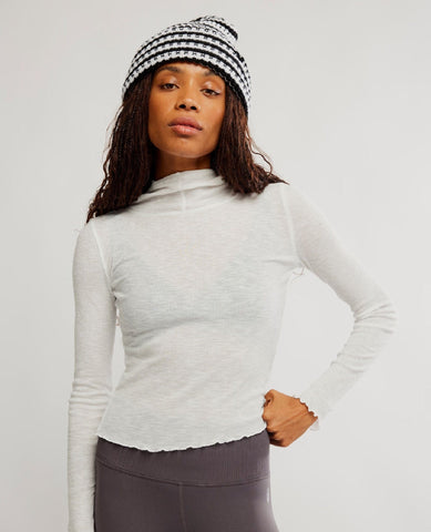 Breathe Easy Long Sleeve Pullover White