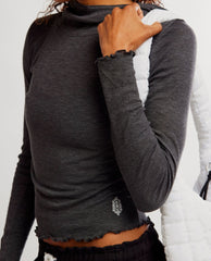 Breathe Easy Long Sleeve Pullover in Black