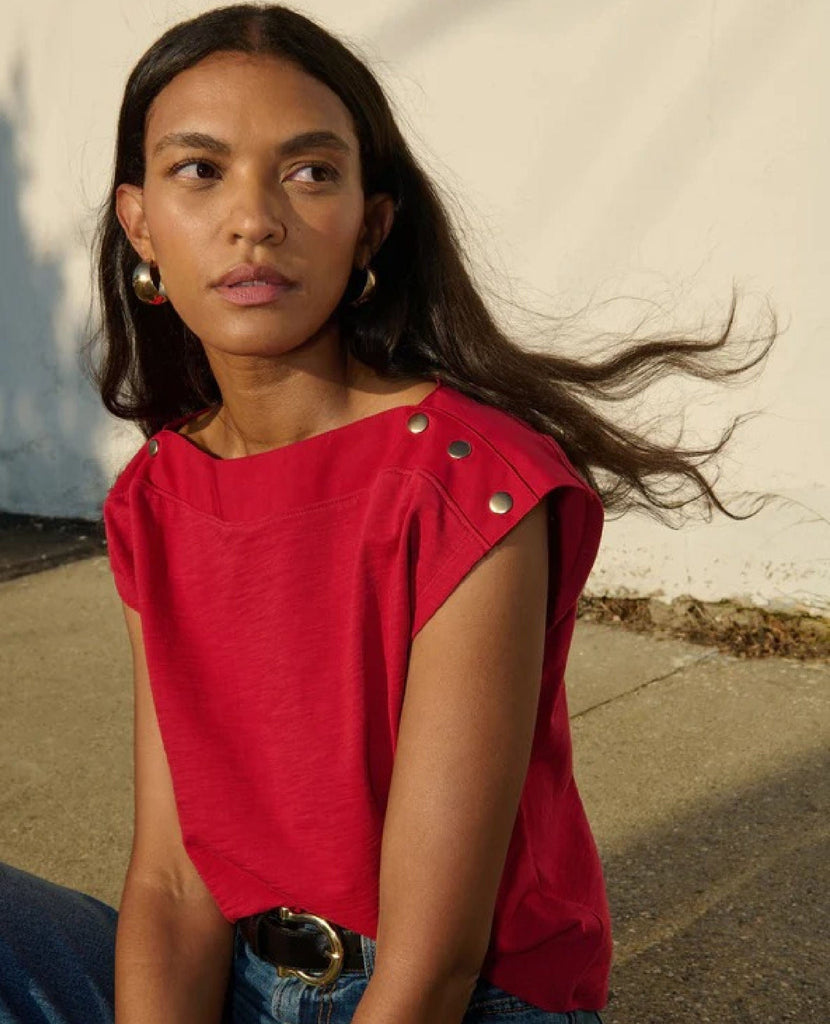 Nation Brooks Snap Top Red