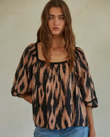 Behati Ikat Peasant Top