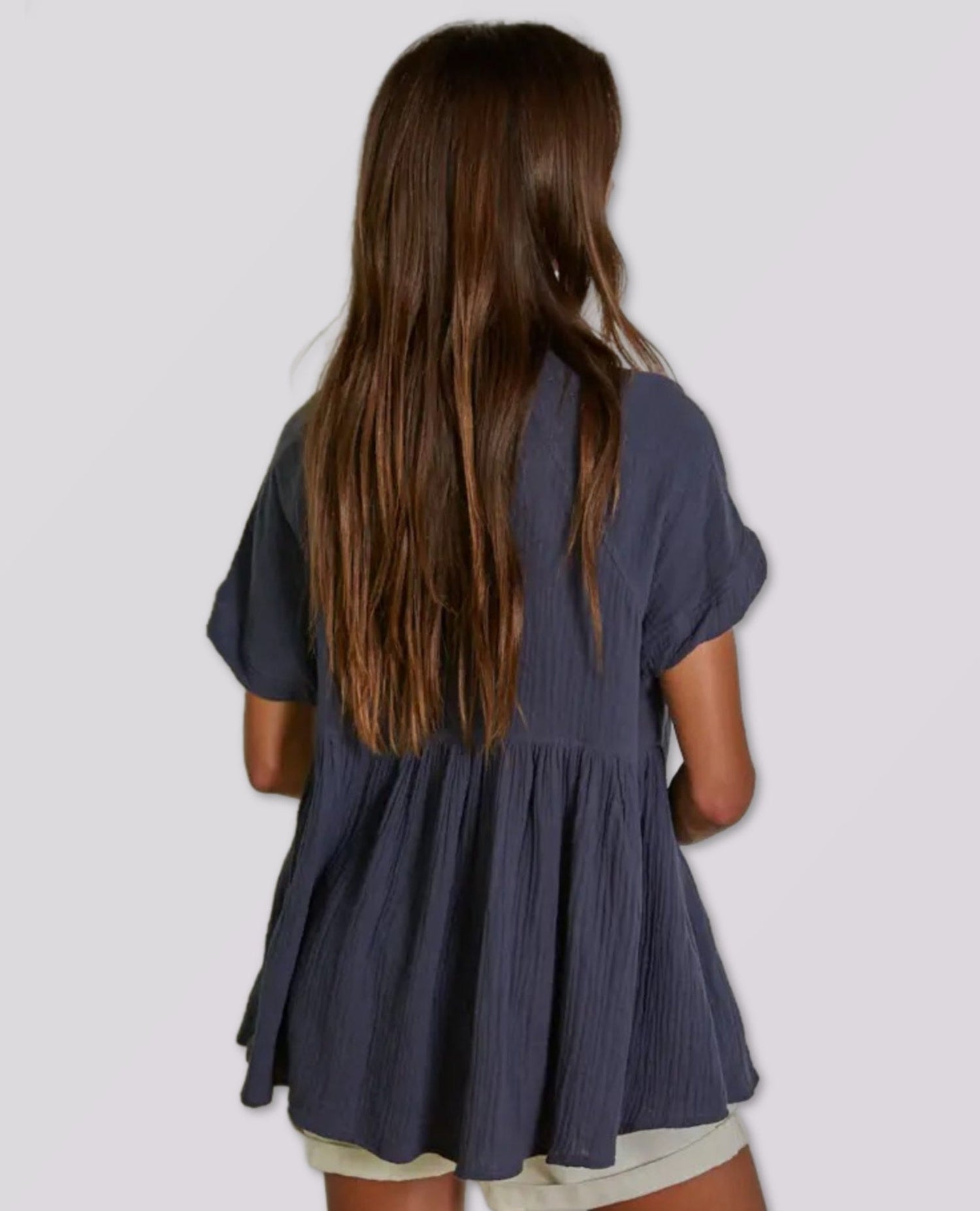 Sienna Gauze Top Blue