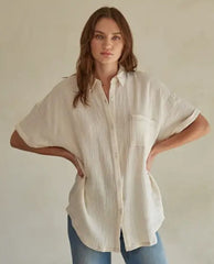 Called to Say Shirt Top Natural Gauze