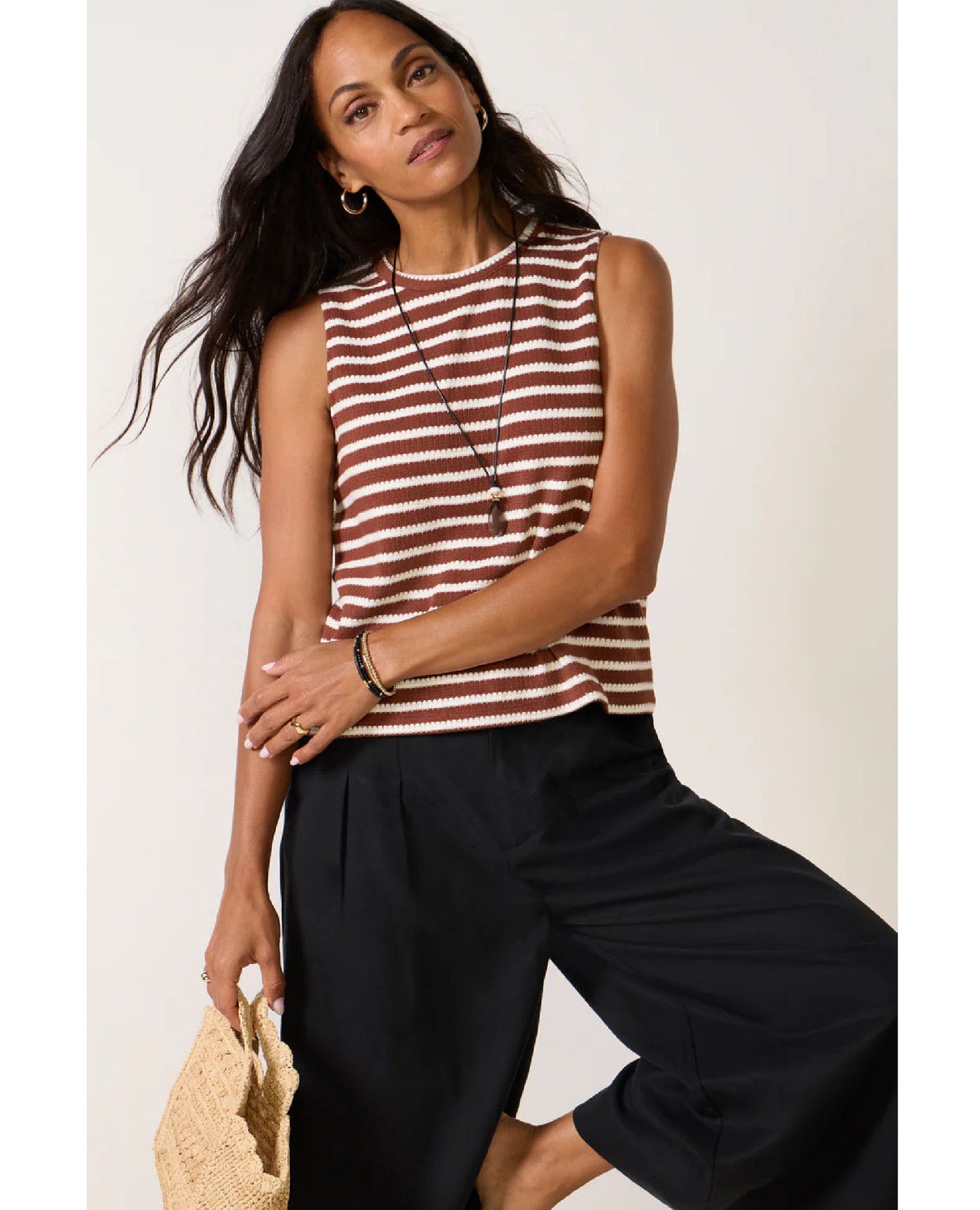 Campari Tank Clay Stripe