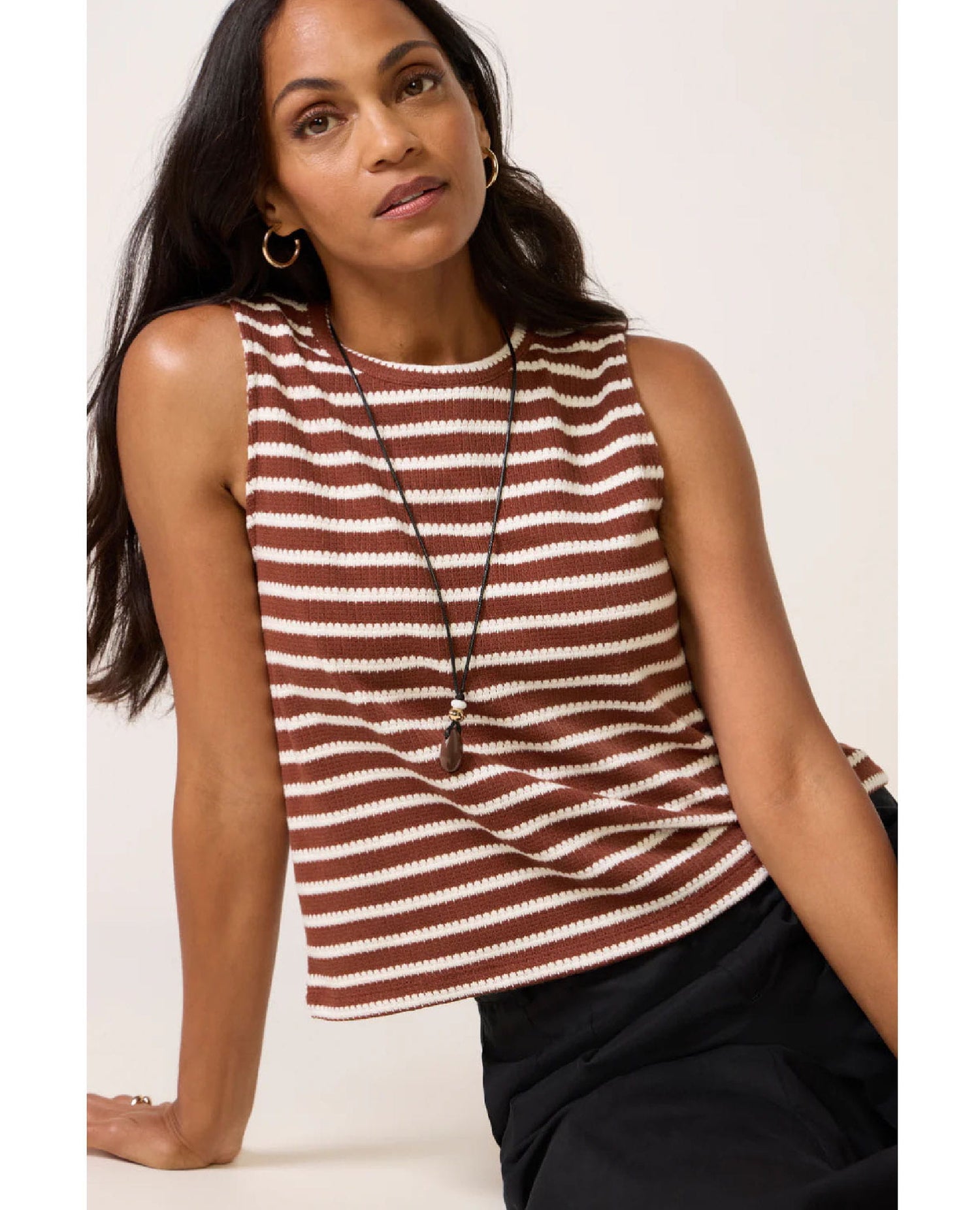Campari Tank Clay Stripe