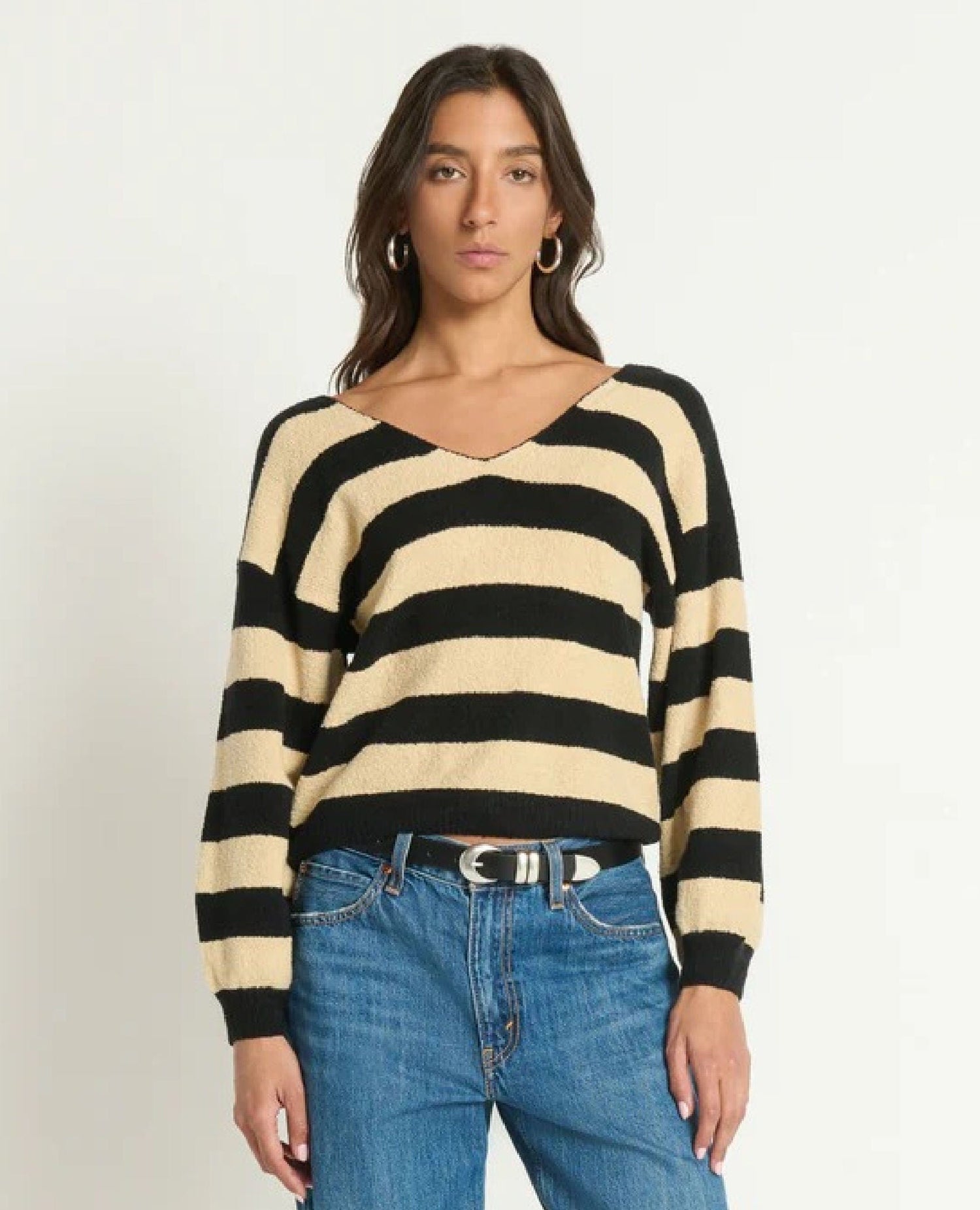 Carmine Butterscotch Stripe Sweater
