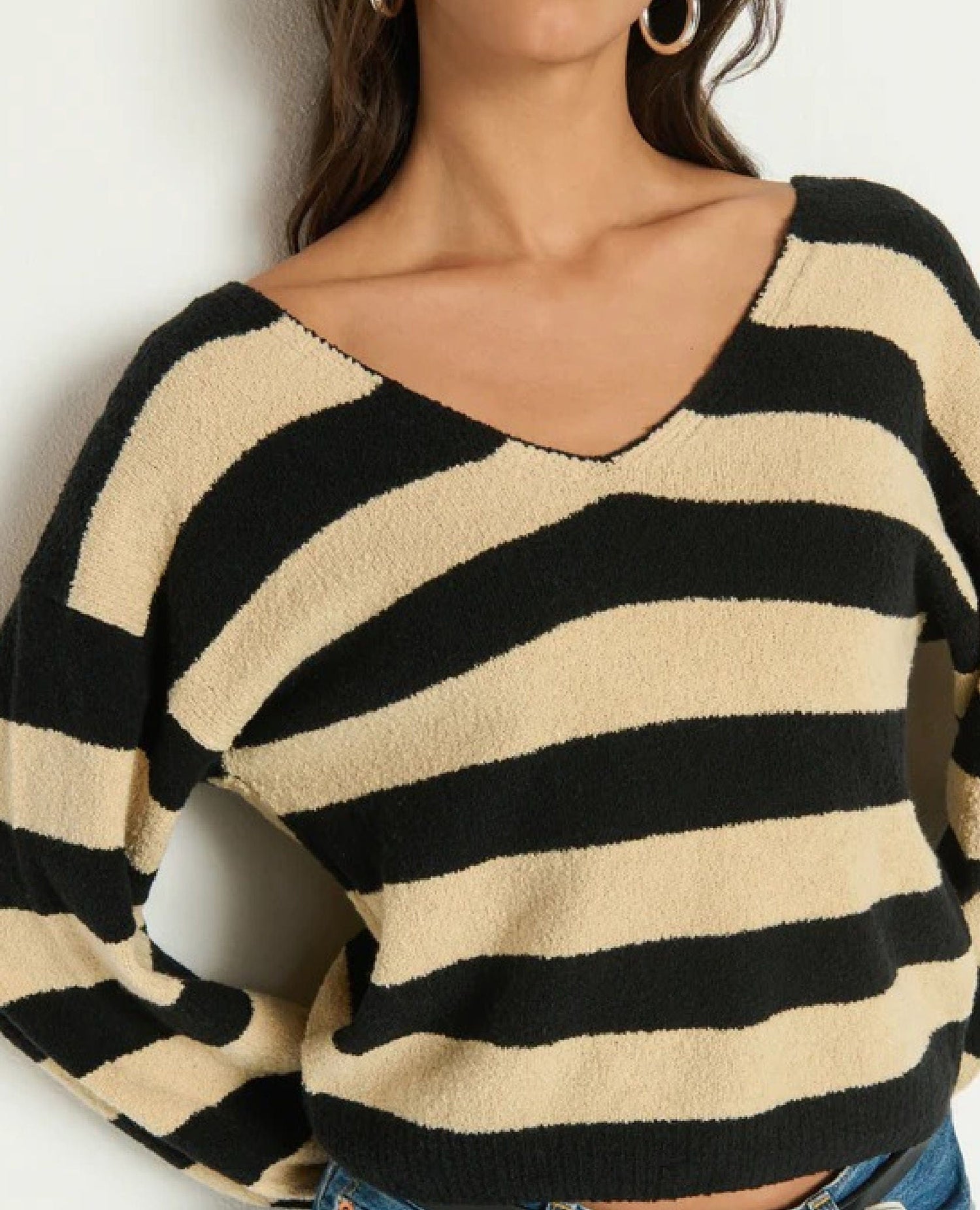 Carmine Butterscotch Stripe Sweater