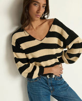 Carmine Butterscotch Stripe Sweater