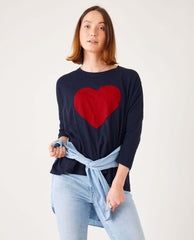 Catalina Red Heart Top Navy