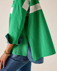 Catalina Slub Tee Kelly Green/White