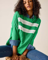 Catalina Slub Tee Kelly Green/White