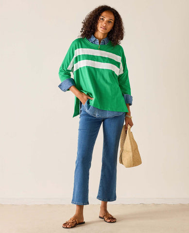 Kelly Green Catalina Striped Tee
