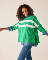 Kelly Green Catalina Striped Tee