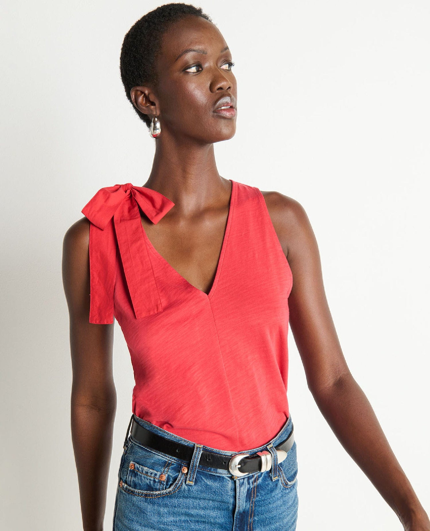 Daniella Bow Tank Heartbeat Red