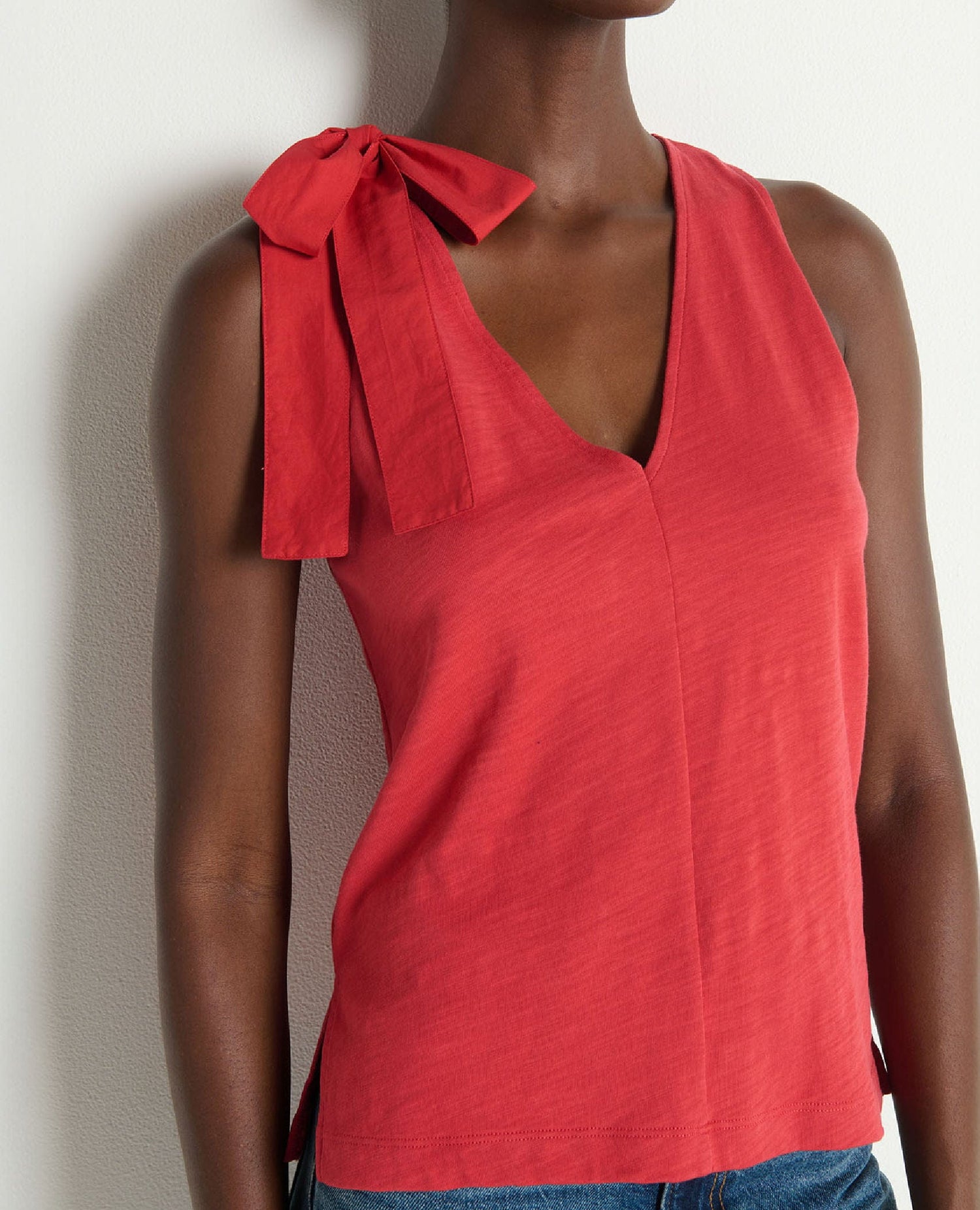 Daniella Bow Tank Heartbeat Red