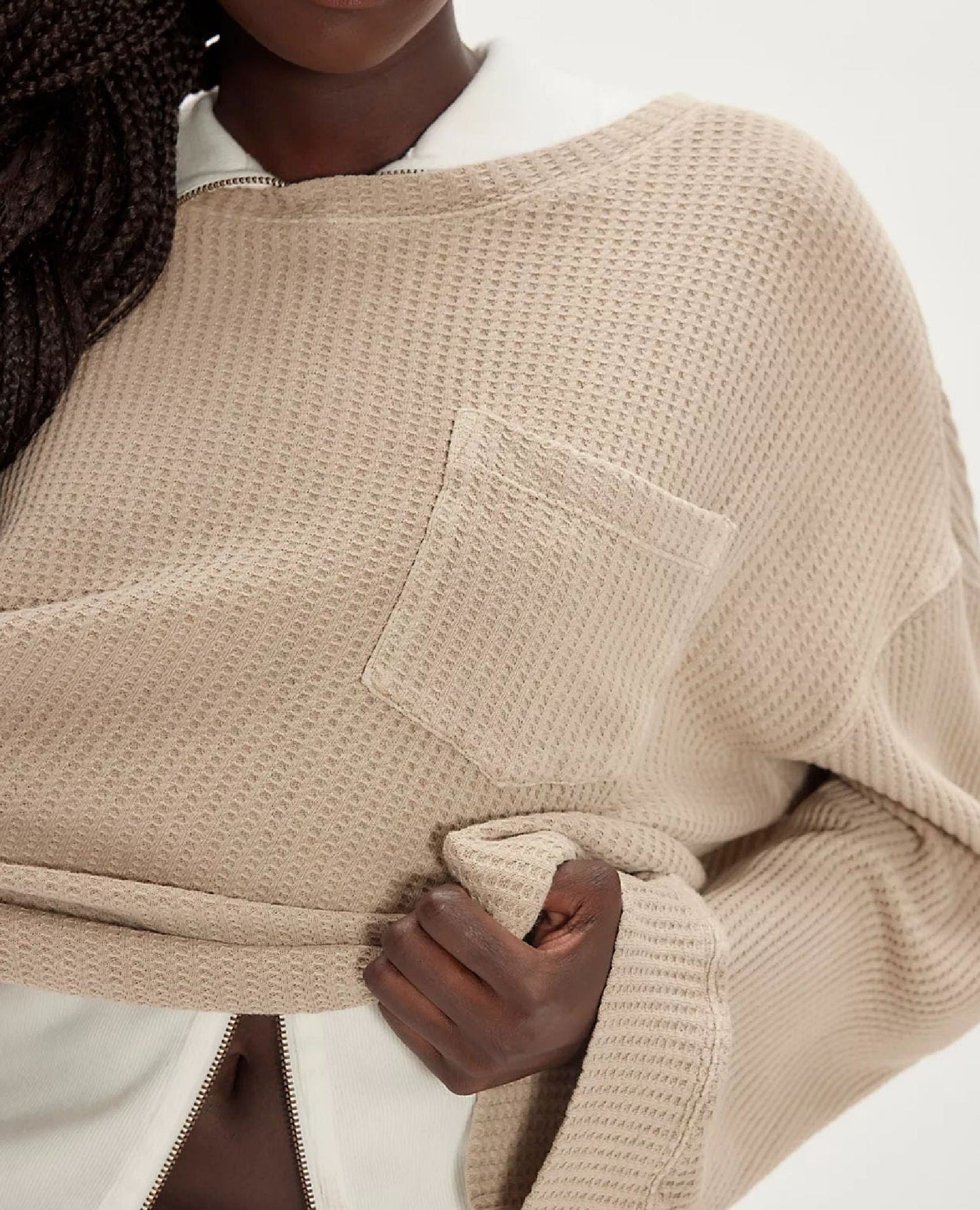Free People Dawson Long Sleeve Stone