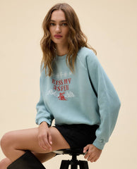 Kiss My Aspen Sweatshirt Powder Blue