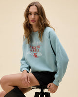 Kiss My Aspen Sweatshirt Powder Blue