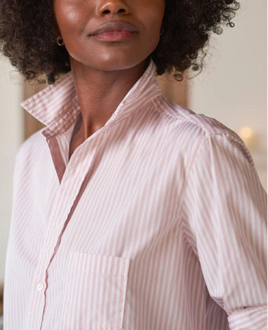 Eileen Pink Stripe Superluxe Button Down
