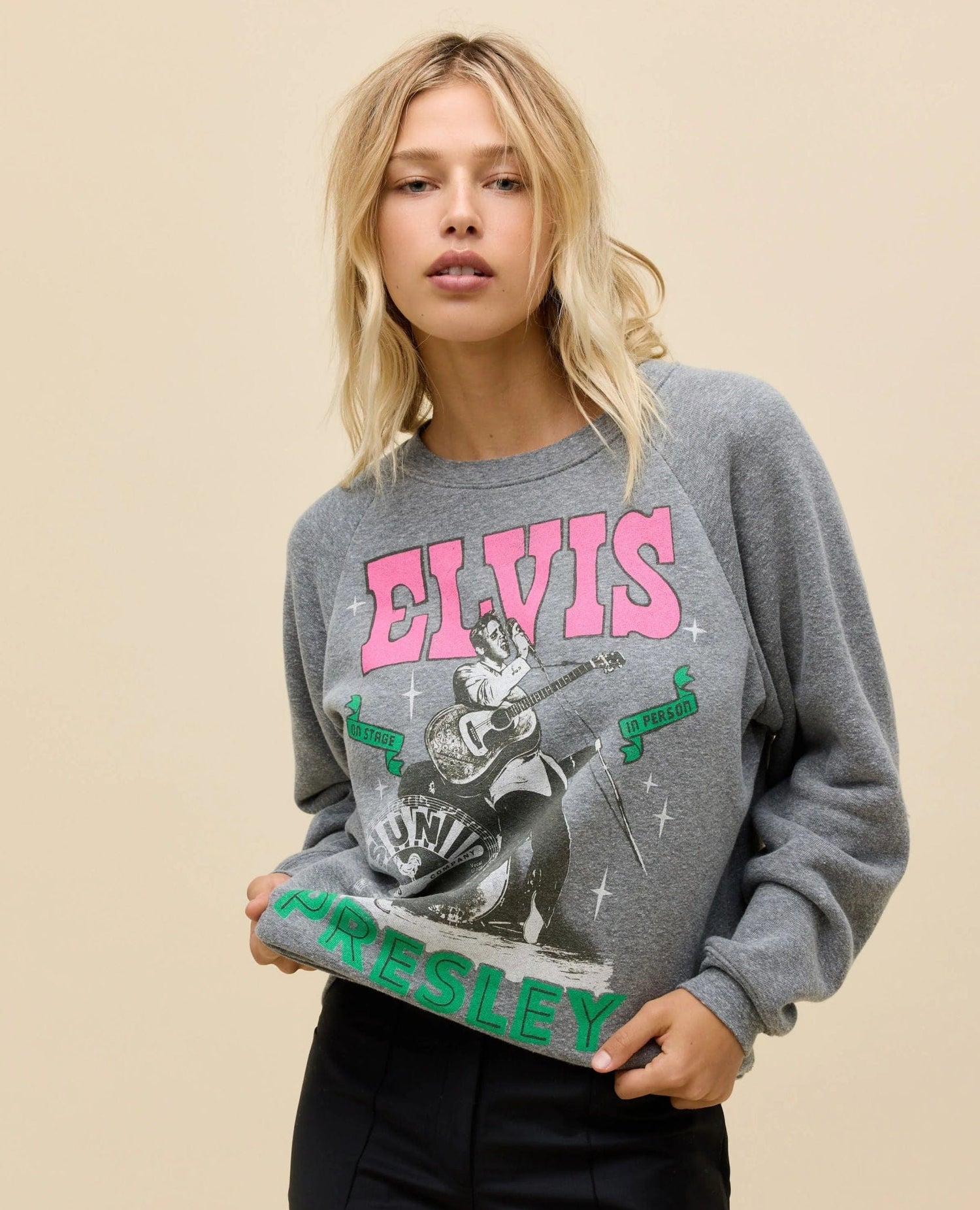 Elvis Records Sweatshirt Grey