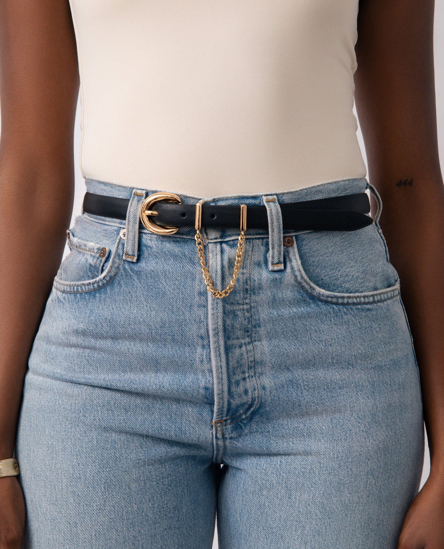 Cascade Chain Belt in Black