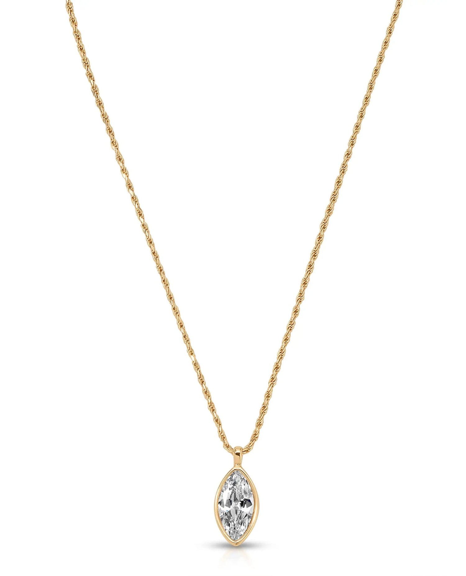 Marquise Crystal Pendant Necklace
