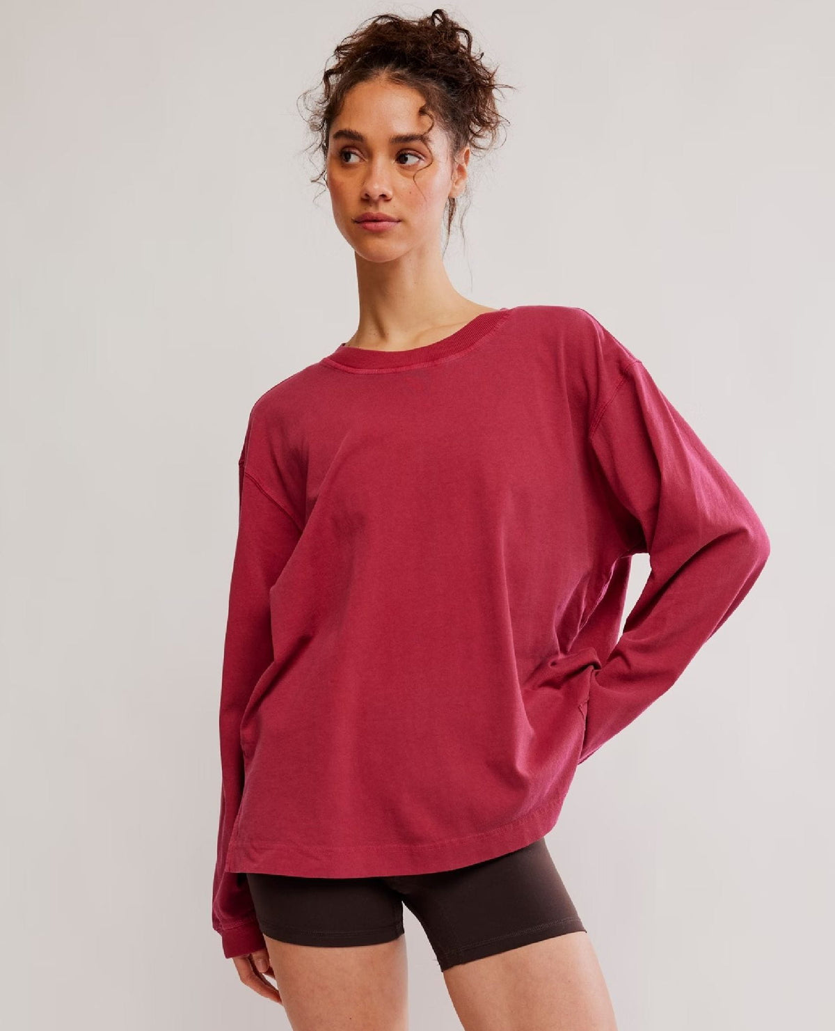Hustle Layer LS Brick Red