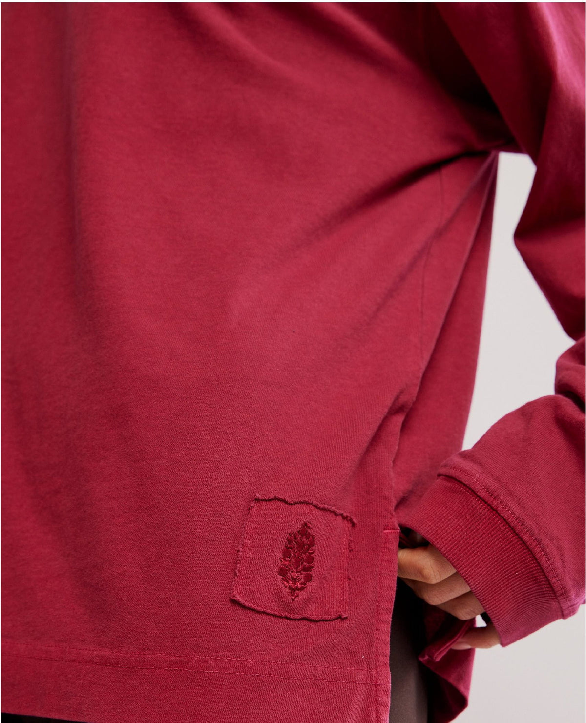 Hustle Layer LS Brick Red