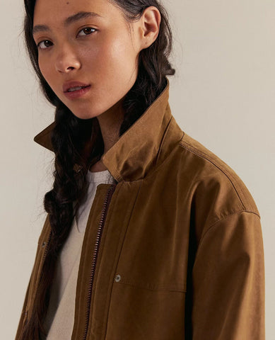 Blair Vegan Suede Jacket Carmel
