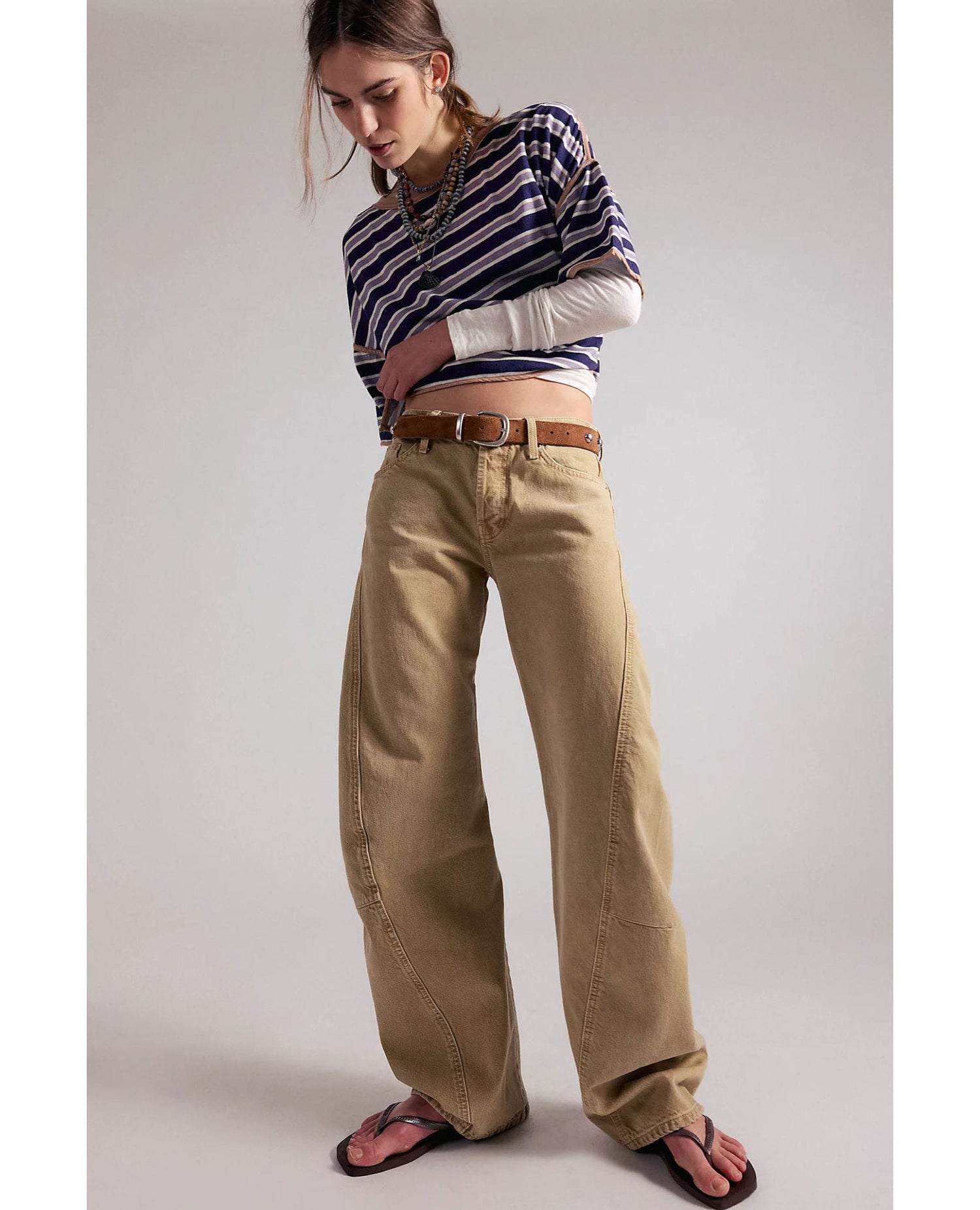 Fable Twisted Seam Jean in Oat Latte