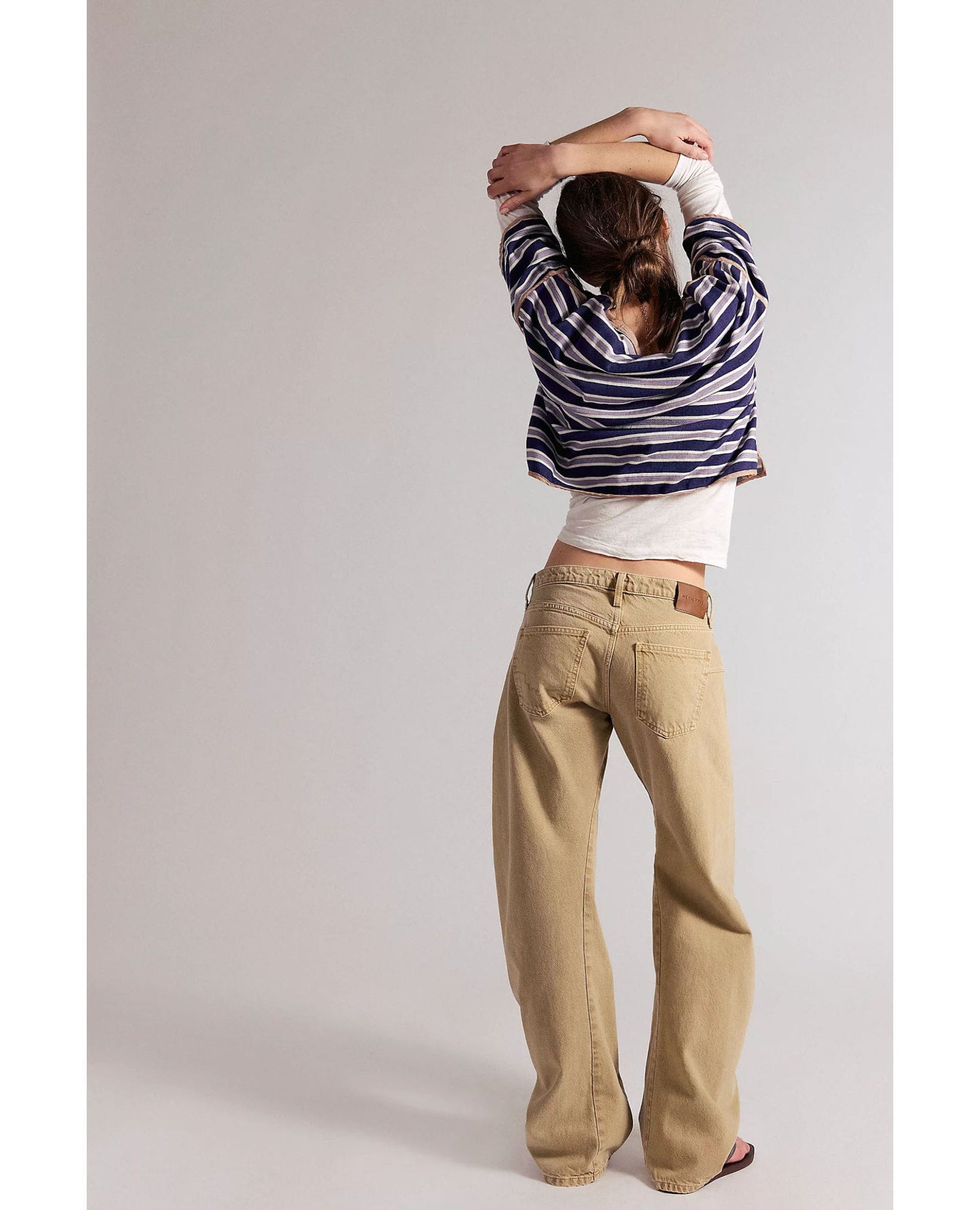 Fable Twisted Seam Jean in Oat Latte