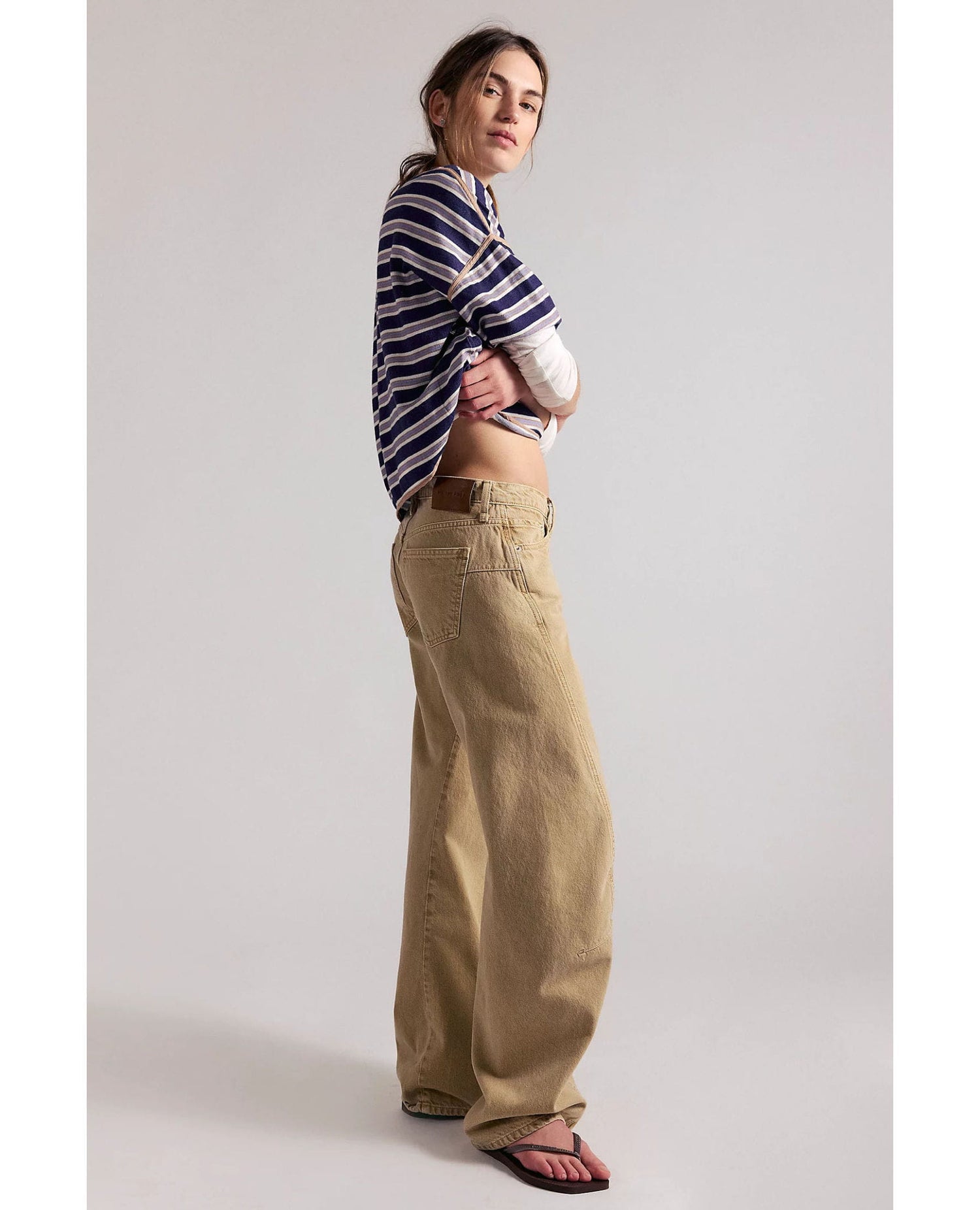 Fable Twisted Seam Jean in Oat Latte