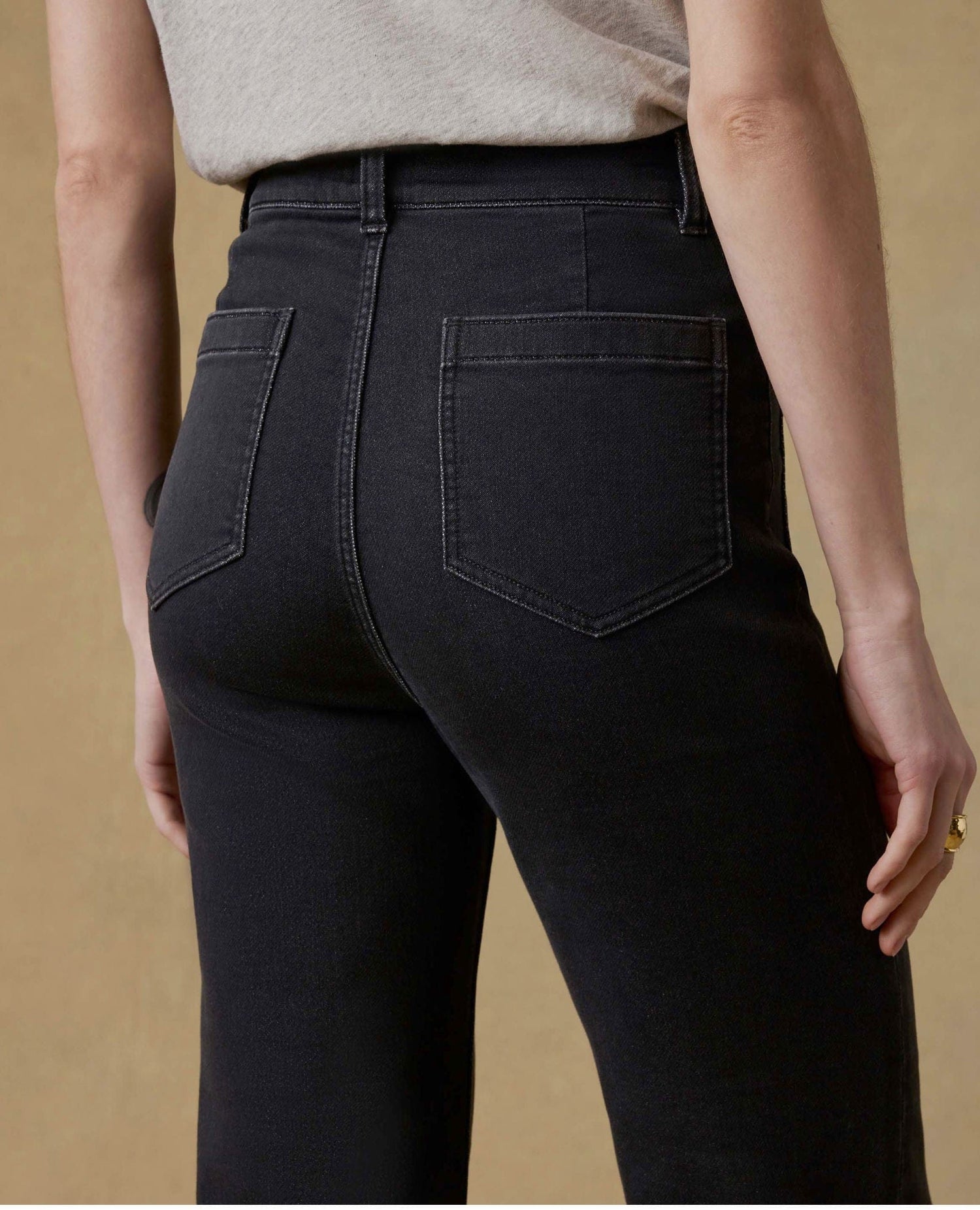 Stretch Terry Ankle Pant Black