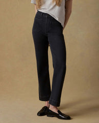 Stretch Terry Ankle Pant Black