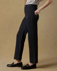 Stretch Terry Ankle Pant Black