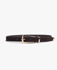 Fav Suede Belt Chocolate/Gold