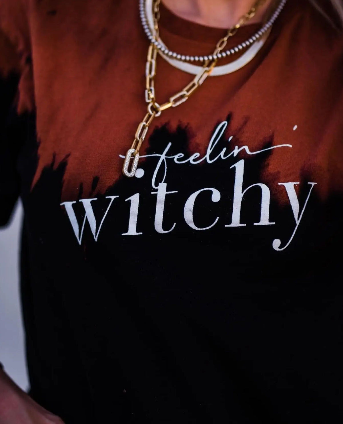 Feelin Witchy Bleached Tee